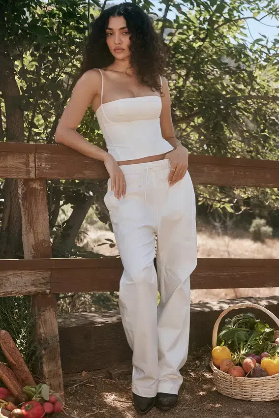 Luna White Cargo Trousers Luna White Cargo Trousers