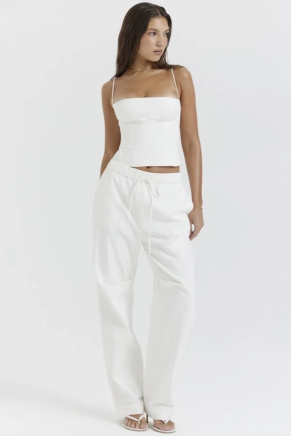 Luna White Cargo Trousers Luna White Cargo Trousers