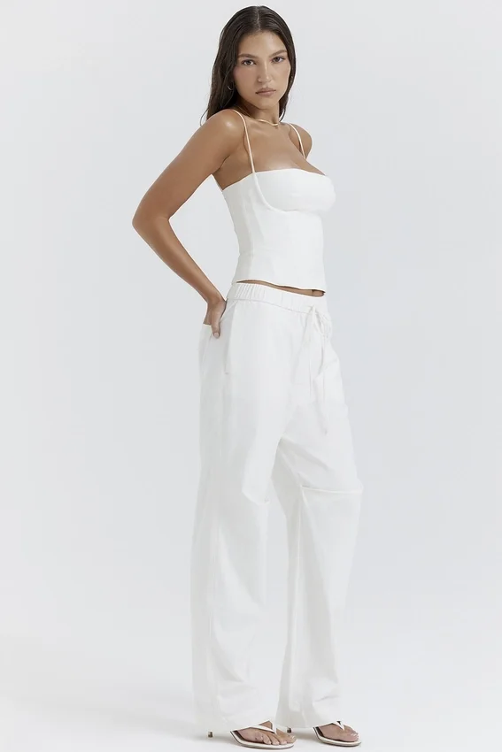 Luna White Cargo Trousers Luna White Cargo Trousers