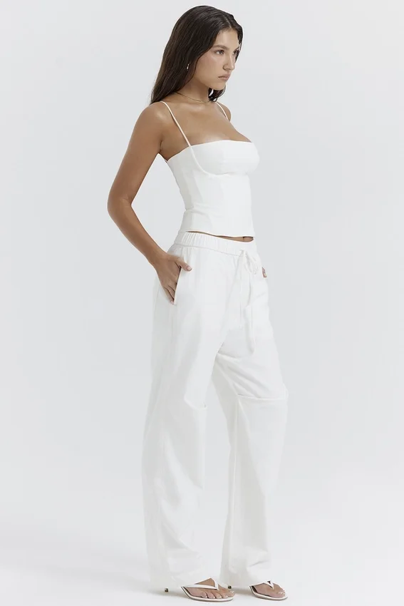 Luna White Cargo Trousers Luna White Cargo Trousers
