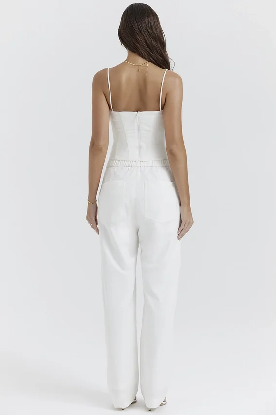 Luna White Cargo Trousers Luna White Cargo Trousers