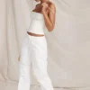 Luna White Cargo Trousers Luna White Cargo Trousers