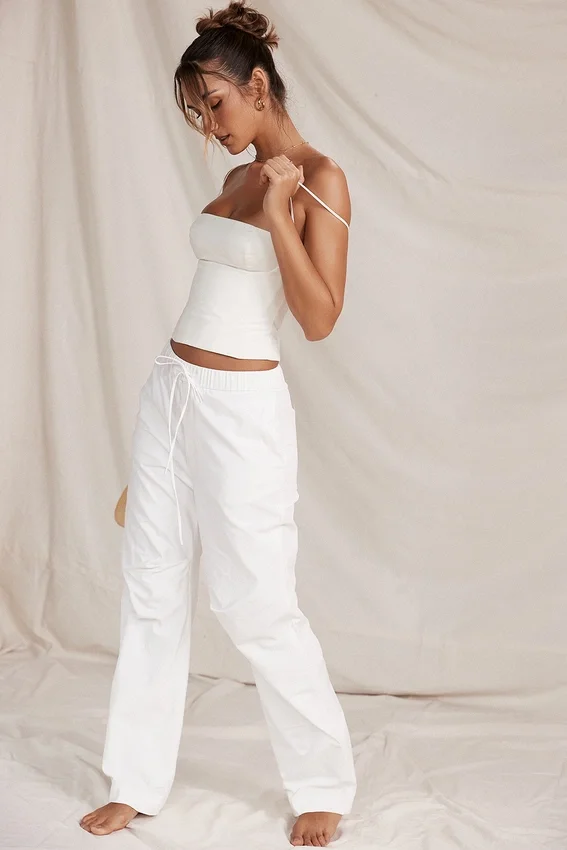 Luna White Cargo Trousers Luna White Cargo Trousers