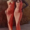 Carmella Coral Embellished Hand Beaded Maxi Dress Carmella Coral Embellished Hand Beaded Maxi Dress