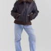 Madden Brown Vegan Shearling Aviator Jacket