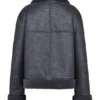 Madden Grey Vegan Shearling Aviator Jacket