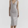 Madeleine Violet Ice Vinyl Midi Dress Madeleine Violet Ice Vinyl Midi Dress