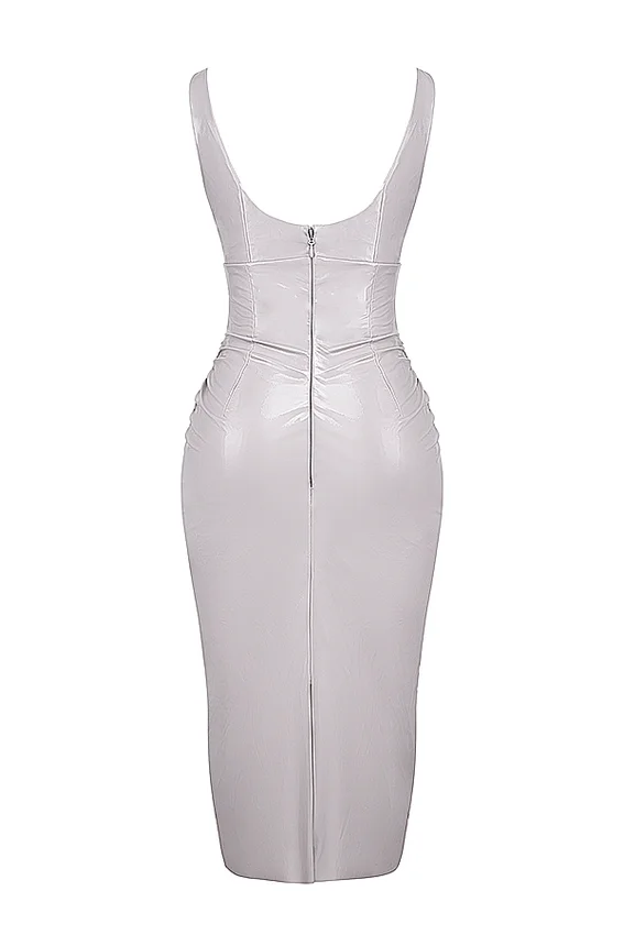 Madeleine Violet Ice Vinyl Midi Dress Madeleine Violet Ice Vinyl Midi Dress