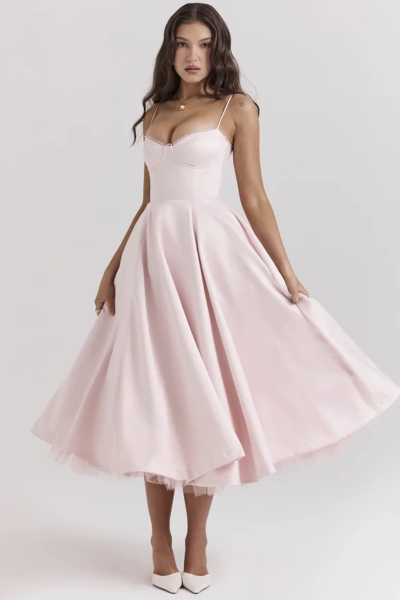 Mademoiselle Ballerina Pink Midi Dress Mademoiselle Ballerina Pink Midi Dress