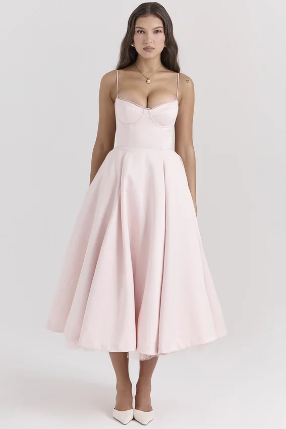 Mademoiselle Ballerina Pink Midi Dress Mademoiselle Ballerina Pink Midi Dress
