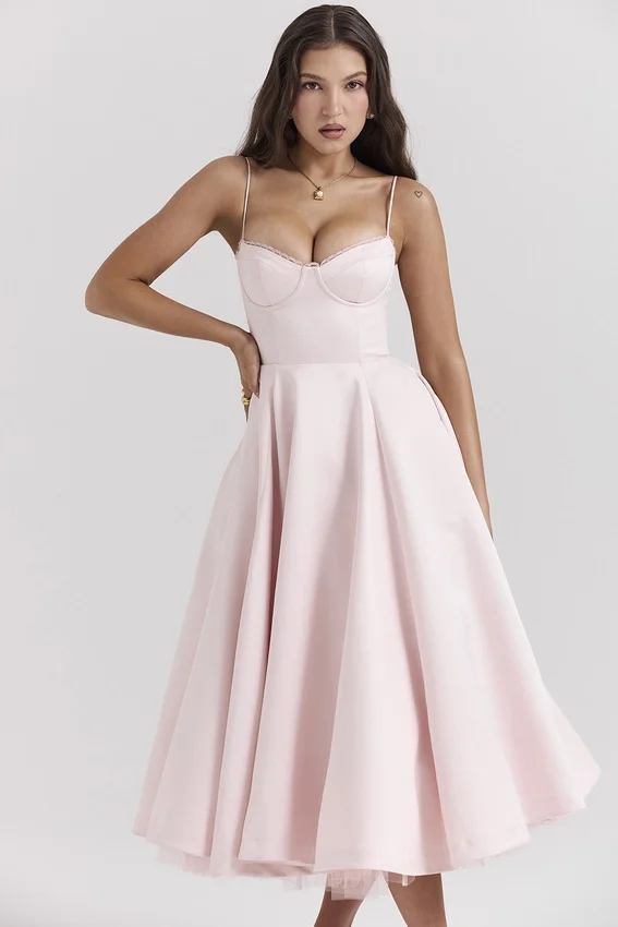 Mademoiselle Ballerina Pink Midi Dress Mademoiselle Ballerina Pink Midi Dress