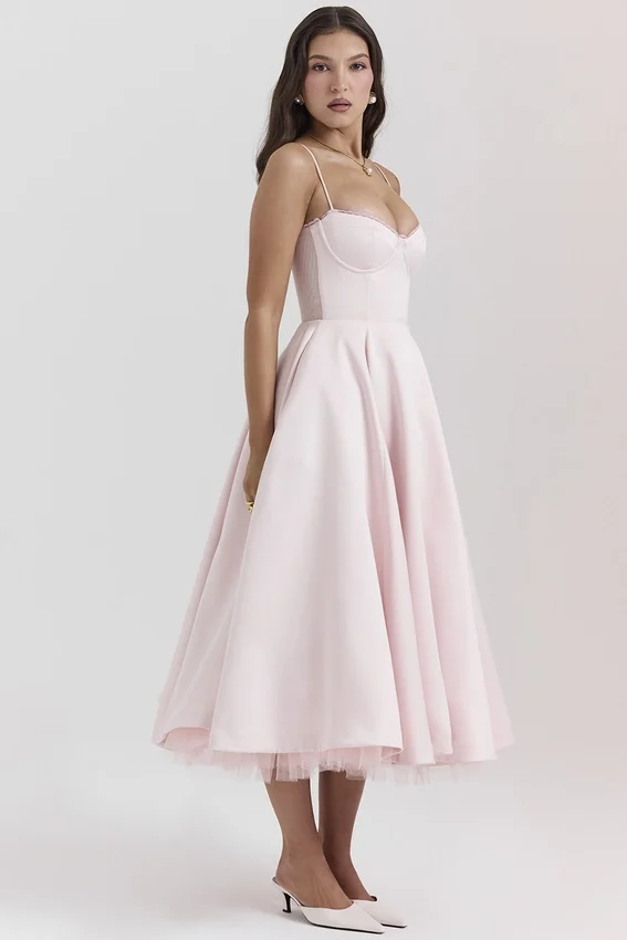 Mademoiselle Ballerina Pink Midi Dress Mademoiselle Ballerina Pink Midi Dress