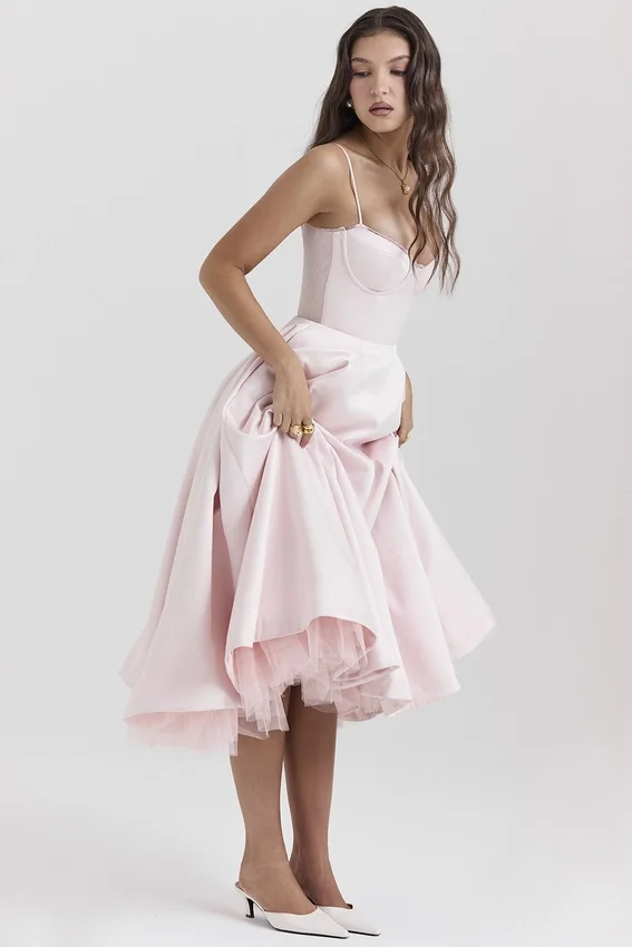 Mademoiselle Ballerina Pink Midi Dress Mademoiselle Ballerina Pink Midi Dress