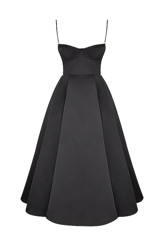 Mademoiselle Black Tulle Midi Dress Mademoiselle Black Tulle Midi Dress