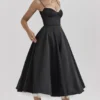 Mademoiselle Black Tulle Midi Dress Mademoiselle Black Tulle Midi Dress