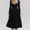 Mademoiselle Black Velvet Tulle Midi Dress + Bolero Mademoiselle Black Velvet Tulle Midi Dress + Bolero