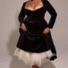Mademoiselle Black Velvet Tulle Midi Dress + Bolero Mademoiselle Black Velvet Tulle Midi Dress + Bolero