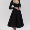 Mademoiselle Black Velvet Tulle Midi Dress + Bolero Mademoiselle Black Velvet Tulle Midi Dress + Bolero