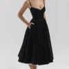 Mademoiselle Black Velvet Tulle Midi Dress + Bolero Mademoiselle Black Velvet Tulle Midi Dress + Bolero