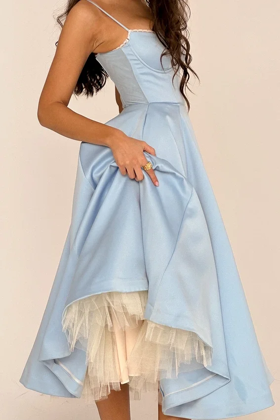 Mademoiselle Cinderella Blue Tulle Midi Dress Mademoiselle Cinderella Blue Tulle Midi Dress