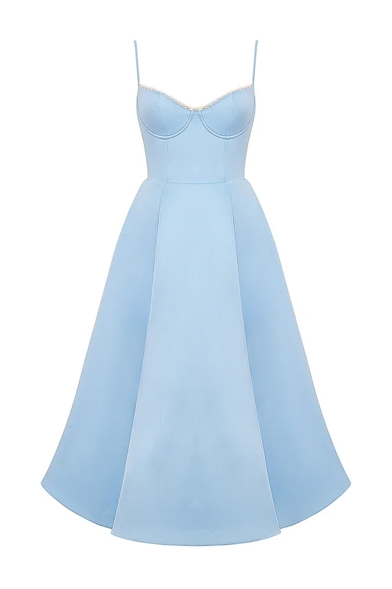 Mademoiselle Cinderella Blue Tulle Midi Dress Mademoiselle Cinderella Blue Tulle Midi Dress