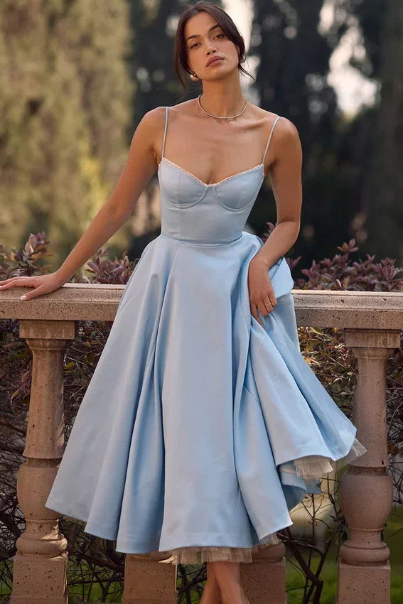 Mademoiselle Cinderella Blue Tulle Midi Dress Mademoiselle Cinderella Blue Tulle Midi Dress