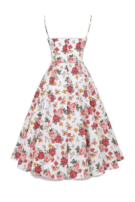 Mademoiselle Italian Rose Print Tulle Midi Dress Mademoiselle Italian Rose Print Tulle Midi Dress