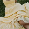 Mademoiselle Sunshine Yellow Satin Tulle Midi Dress Mademoiselle Sunshine Yellow Satin Tulle Midi Dress