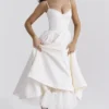 Mademoiselle White Tulle Midi Dress Mademoiselle White Tulle Midi Dress