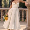 Mademoiselle White Tulle Midi Dress Mademoiselle White Tulle Midi Dress