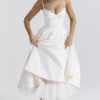 Mademoiselle White Tulle Midi Dress Mademoiselle White Tulle Midi Dress