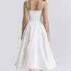 Mademoiselle White Tulle Midi Dress Mademoiselle White Tulle Midi Dress