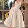 Mademoiselle White Tulle Midi Dress Mademoiselle White Tulle Midi Dress