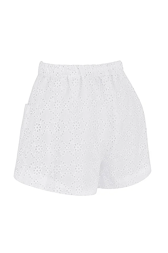 Mae White Broderie Anglaise Shorts Mae White Broderie Anglaise Shorts