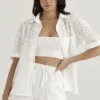 Carrie White Broderie Anglaise Shirt