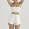 Mae White Broderie Anglaise Shorts Mae White Broderie Anglaise Shorts