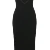 Magdalena Black Strapless Midi Dress Magdalena Black Strapless Midi Dress