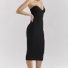 Magdalena Black Strapless Midi Dress Magdalena Black Strapless Midi Dress