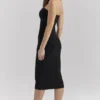 Magdalena Black Strapless Midi Dress Magdalena Black Strapless Midi Dress