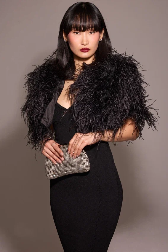 Magdalena Black Strapless Midi Dress Magdalena Black Strapless Midi Dress