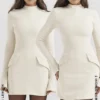 Mahalia Vintage Cream Mini Dress
