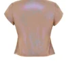 Maia Shimmer Cafe Au Lait Tie Front Top
