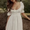 Maisie White Broderie Anglaise Regency Babydoll Mini Dress Maisie White Broderie Anglaise Regency Babydoll Mini Dress