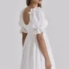 Maisie White Broderie Anglaise Regency Babydoll Mini Dress Maisie White Broderie Anglaise Regency Babydoll Mini Dress