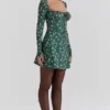 Malika Green Floral Corset Mini Dress