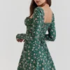 Malika Green Floral Corset Mini Dress