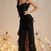 Malila Black Ruffle Maxi Dress Malila Black Ruffle Maxi Dress