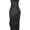 Malila Black Ruffle Maxi Dress Malila Black Ruffle Maxi Dress
