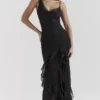 Malila Black Ruffle Maxi Dress Malila Black Ruffle Maxi Dress