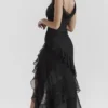 Malila Black Ruffle Maxi Dress Malila Black Ruffle Maxi Dress